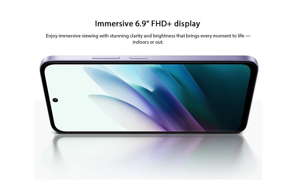 Xiaomi Redmi 15 immersive 6.9-inch FHD+ display